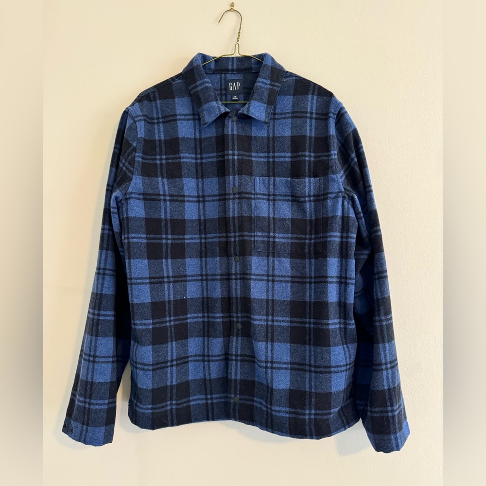 Men’s M Wool Blend Snap Shirt